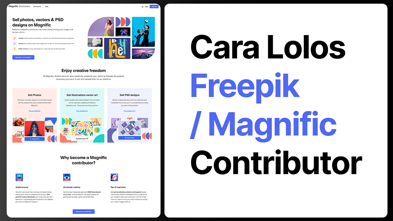 Cara Daftar dan Lolos jadi Kontributor di Freepik atau Magnific